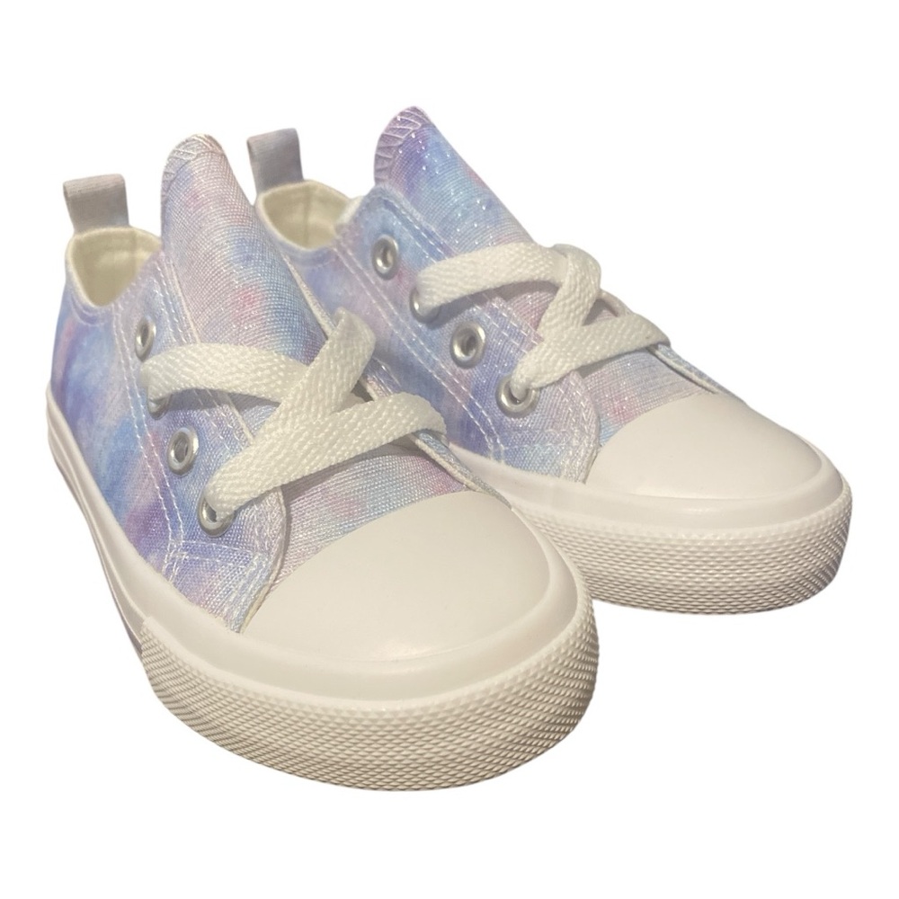 Purple Blue and pink Pastel Low-Top Sneakers